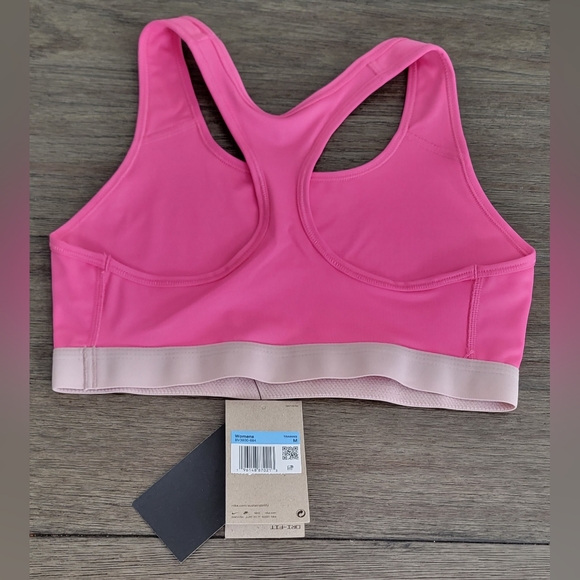 Nike Swoosh Women's Sports Bra, Pink, Size M - Picture 7 of 10